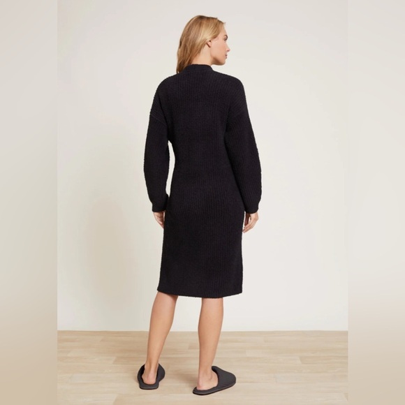 Barefoot Dreams CozyChic® Side Tie Robe Black Large - Picture 2 of 8